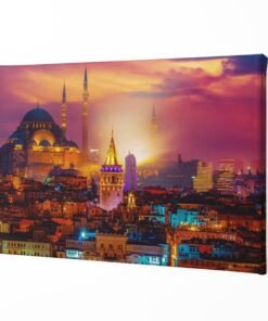 Alternative view of Istanbul Stadgezicht Canvas Schilderij