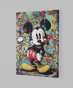 ALIVA 1531 canvas schilderij urban art cartoon karakter a