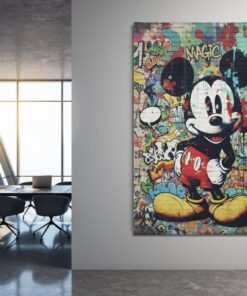 ALIVA 1531 canvas schilderij urban art cartoon karakter c