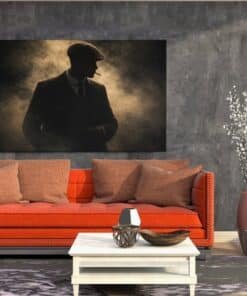 ALIVA 1535 canvas schilderij vintage gangster silhouette c
