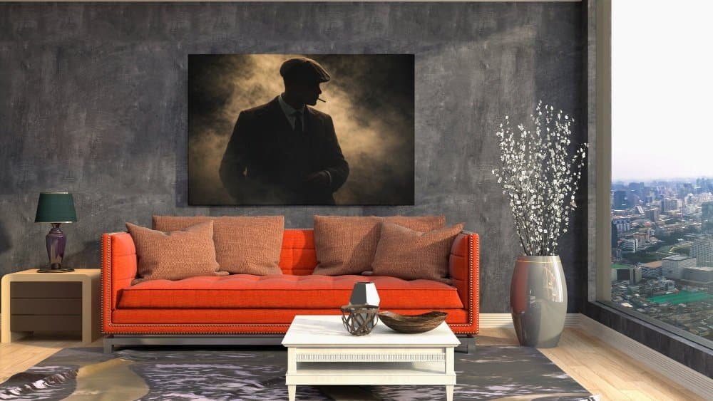 Vintage Gangster Canvas Schilderij - Afbeelding 4
