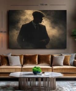 canvas-schilderij-vintage-gangster-silhouette-d