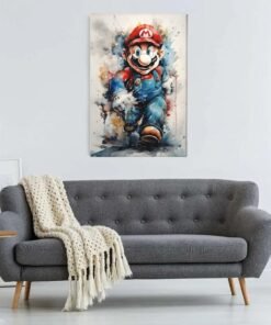 Retro Spel Held Graffiti Canvas Schilderij - Afbeelding 3