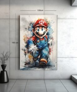 Retro Spel Held Graffiti Canvas Schilderij - Afbeelding 6