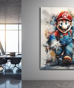 Retro Spel Held Graffiti Canvas Schilderij - Afbeelding 5