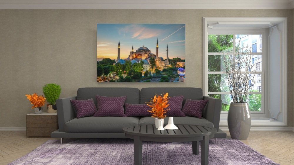 Istanbul Hagia Sophia Canvas Schilderij - Afbeelding 3