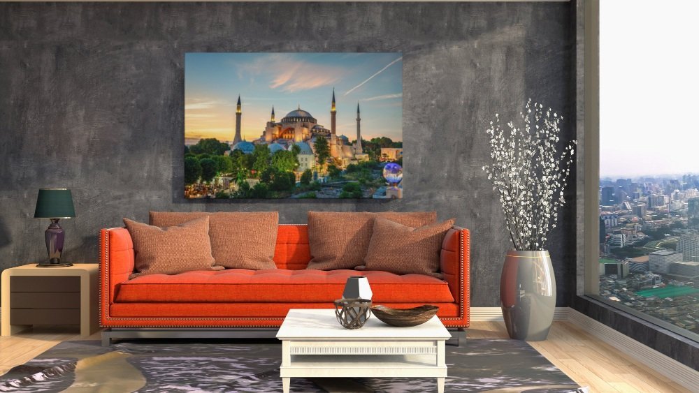 Istanbul Hagia Sophia Canvas Schilderij - Afbeelding 4
