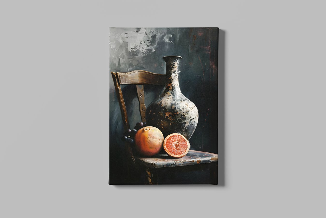 Vaas en Fruit Canvas Schilderij