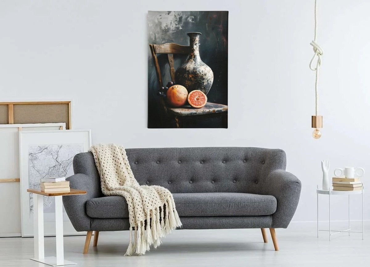 stilleven-met-vaas-en-fruit-canvas-schilderij-b