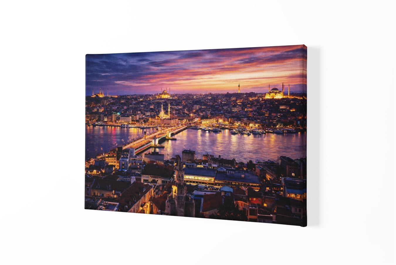 Istanbul Stadspanorama Canvas Schilderij - Afbeelding 2