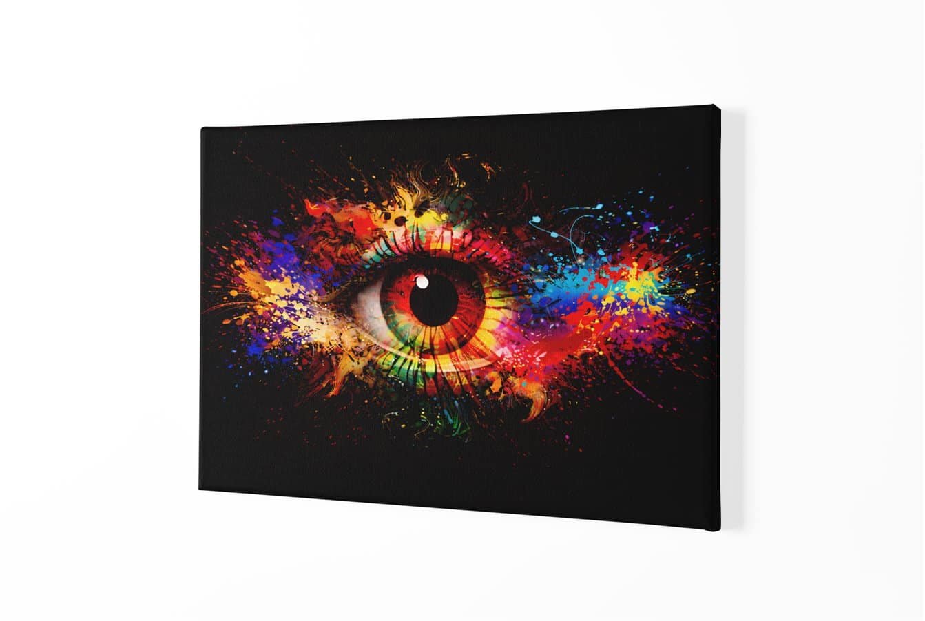 Abstracte Oog Kunst Canvas Schilderij - Afbeelding 2