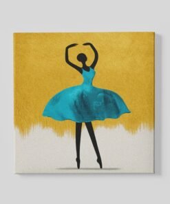 Ballerina Kunst Vierkant Schilderij