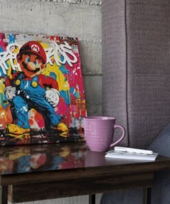 OEFE 1352 vierkant canvas schilderij pop art graffiti b