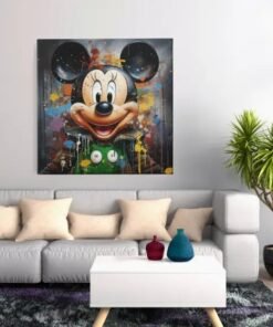 OEFE 1353 vierkant canvas schilderij modern pop street art c