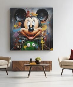 OEFE 1353 vierkant canvas schilderij modern pop street art f