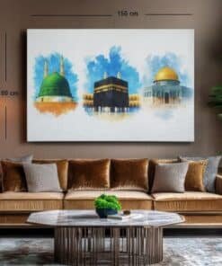 ALIVA 1544 islamitische heilige plaatsen kaaba en moskeeen canvas schilderij d