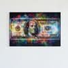 ALIVA 1545 canvas schilderij pop art 100 dollar