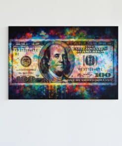 Pop Art 100 Dollar Canvas Schilderij