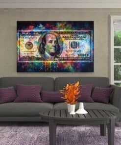 canvas-schilderij-pop-art-100-dollar-d
