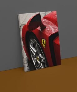 Alternative view of Rode Sportwagen Canvas Schilderij 75x100 cm
