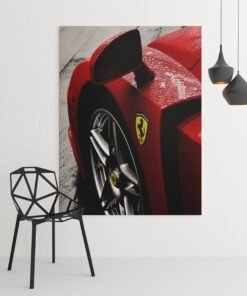 OSEFE 1002 premium canvas schilderij rode sportwagen 100x75 cm b