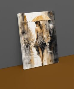 Alternative view of Elegante Vrouw Canvas Schilderij 75x100 cm