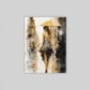 OSEFE 1003 premium canvas schilderij vrouw met paraplu 100x75 cm a