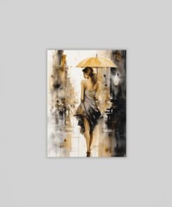 Elegante Vrouw Canvas Schilderij 75x100 cm