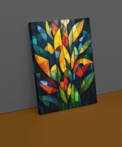Alternative view of Kleurrijke Bladeren Canvas Schilderij 75x100 cm
