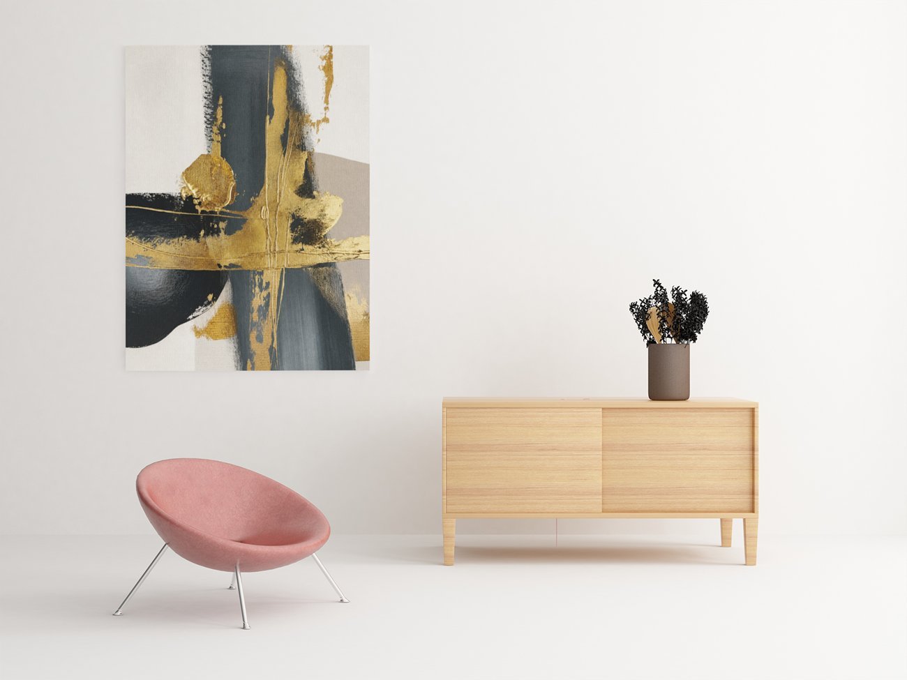 Abstract Kunst Canvas Schilderij 75x100 cm