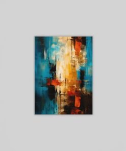 Kleurrijke Abstracte Kunst Schilderij 75x100 cm