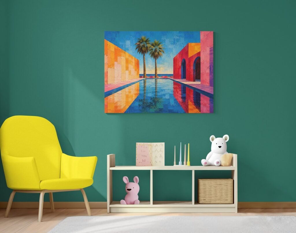 Palmbomen Canvas Schilderij 100x75 cm