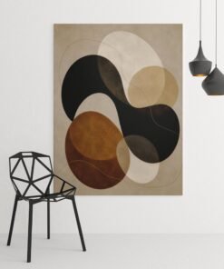 OSEFE 1014 canvas schilderij luxe abstracte vormen 75x100 cm a