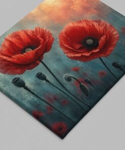 Alternative view of Klaprozen Canvas Schilderij 100x75 cm