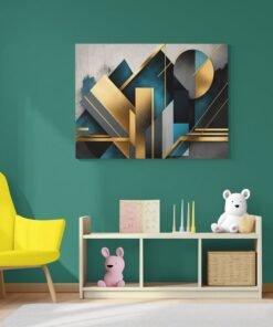 Geometrische Vormen Moderne Print op Canvas 100x75-cm-