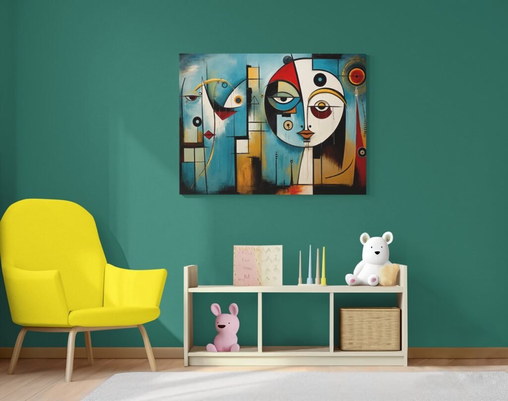 Moderne Kunst Canvas Schilderij 100x75 cm 