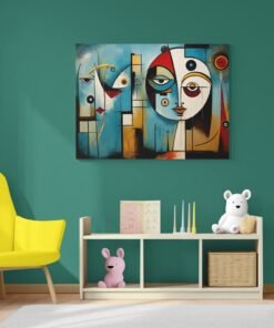 Moderne Kunst Canvas Schilderij 100x75 cm