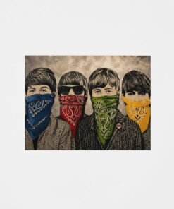 Beatles Pop Art Canvas Schilderij 100x75 cm