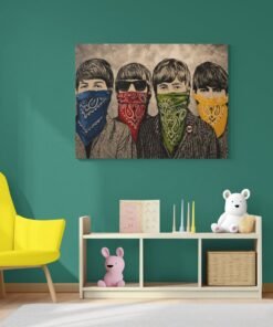 Beatles Pop Art Canvas Schilderij 100x75 cm