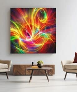 Vierkant Schilderij Abstract Licht Energie
