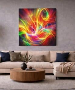 OEFE 1357 abstracte licht energie vierkant canvas schilderi e