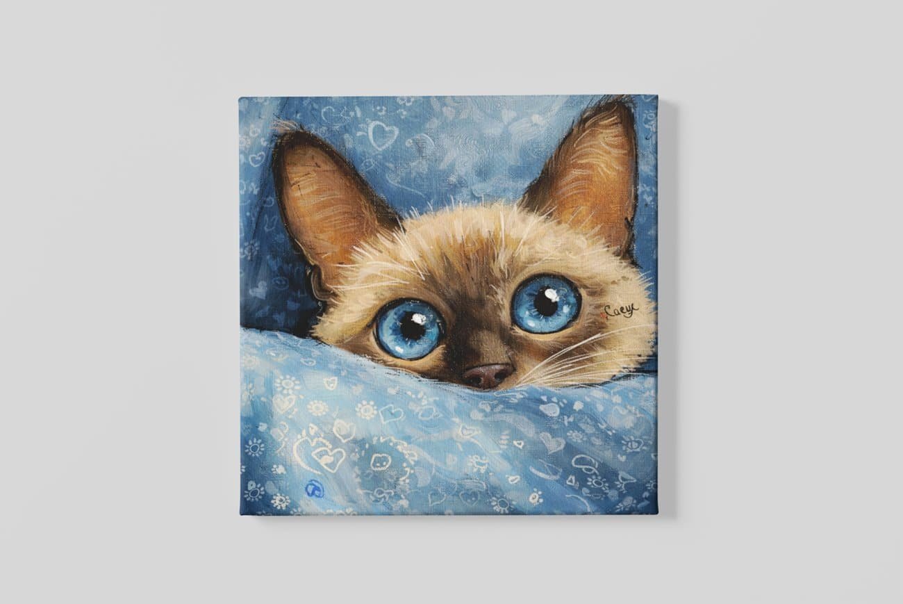Vierkant Schilderij Schattige Kat