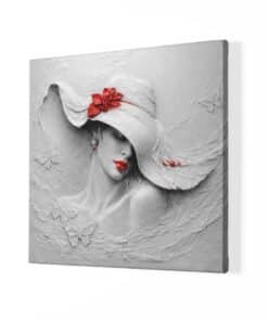 Alternative view of Vrouw 3D Vierkant Schilderij