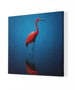 Alternative view of Vierkant Canvas Schilderij Rode Kraanvogel