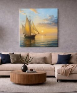 Vierkant Schilderij Zeilboot - Afbeelding 6
