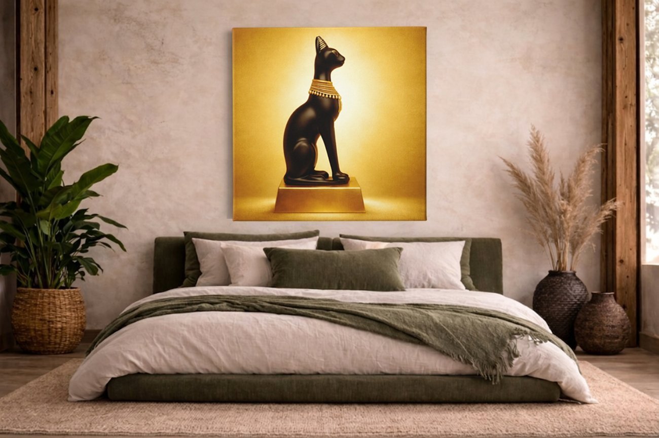 Kattenbeeld Vierkant Schilderij - Afbeelding 5