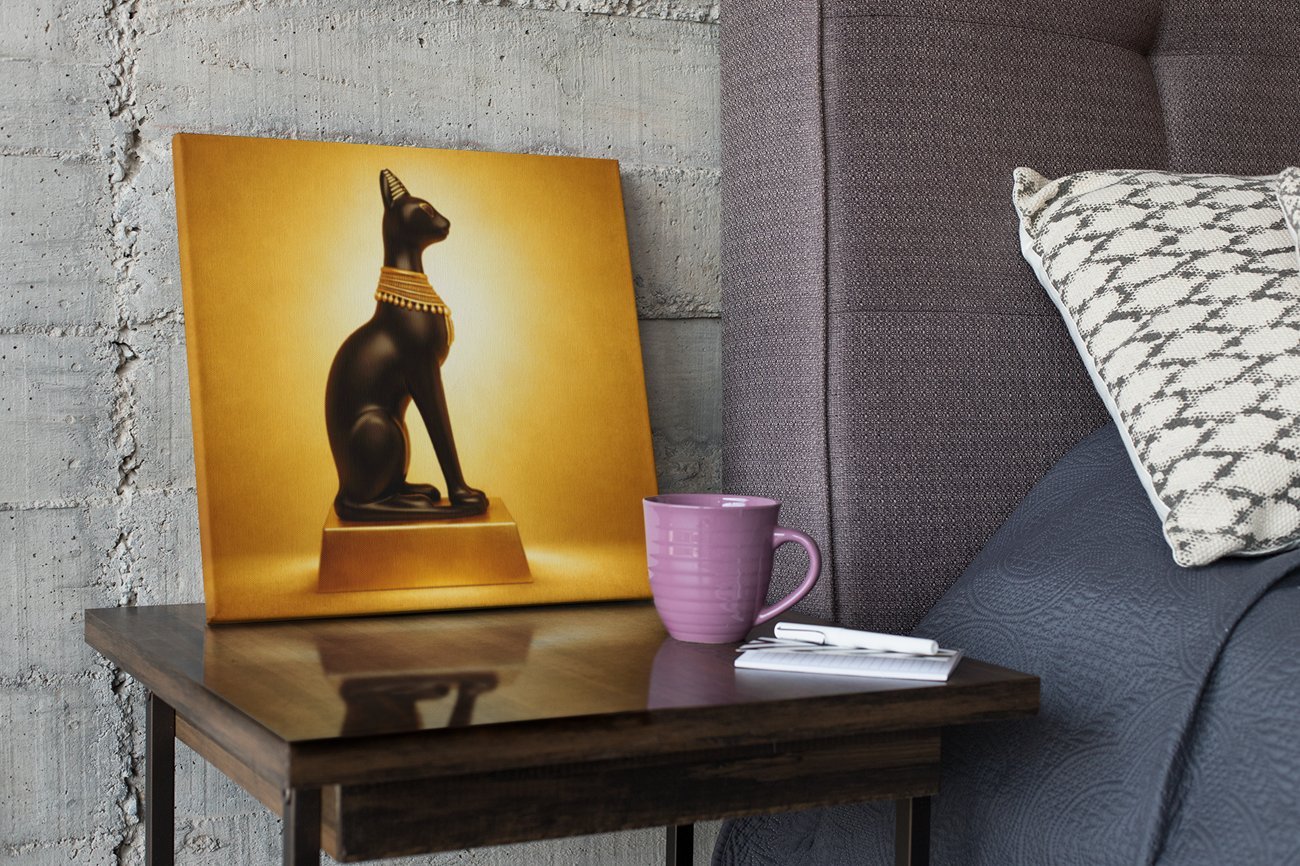 Kattenbeeld Vierkant Schilderij - Afbeelding 3