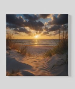 Zonsondergang Vierkant Wall Art