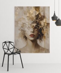 Moderne Vrouw Canvas Schilderij 75x100 cm