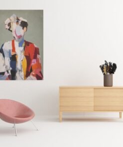 OSEFE 1038 canvas schilderij artistiek kleurenportret canvas art 75x100 cm b